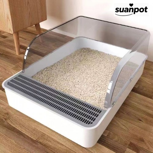 Pet Small Rabbit Litter Box Toilet, Bunny Rectangle Potty Trainer, Corner Litter Box